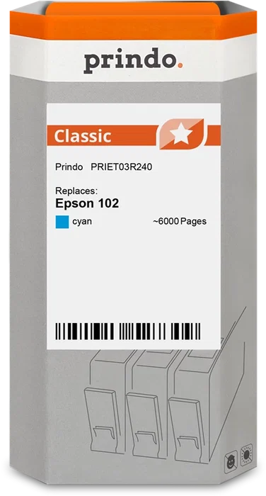 Prindo Cartucho de Tinta Prindo Classic Cian compatible con Epson 102 Prindo Cartucho de Tinta Prindo Classic Cian compatible con Epson 102