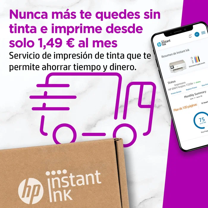 HP ENVY Inspire 7220e Wi-Fi Dúplex Blanca Multifunción