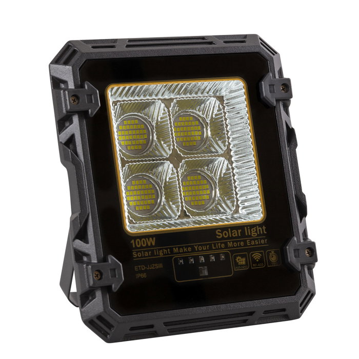 Proyector 100W con Panel Solar Control Remoto IP65