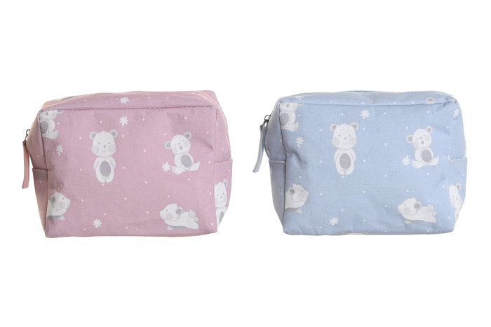 DKD Home Decor Neceser Sweet baby 23 Rosa Azul Impermeable Canvas Osos 6 x 12 x 15 cm (2 Unidades) DKD Home Decor Neceser Sweet baby 23 Rosa Azul Impermeable Canvas Osos 6 x 12 x 15 cm (2 Unidades)