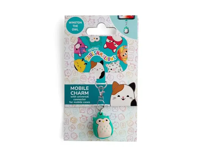 Wondee Charm Squishmallows Winston - Colgante Universal para Móvil con Conector - Accesorio Oficial para Funda, Bolso o Mochila Wondee Charm Squishmallows Winston - Colgante Universal para Móvil con Conector - Accesorio Oficial para Funda, Bolso o Mochila