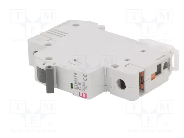ETI POLAM Interruptor magnetotérmico ETIMAT 6 1P C6 6A 6kA ETI POLAM Interruptor magnetotérmico ETIMAT 6 1P C6 6A 6kA
