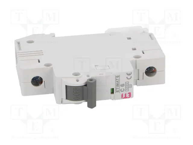 ETI POLAM Interruptor magnetotérmico ETIMAT 6 1P C6 6A 6kA ETI POLAM Interruptor magnetotérmico ETIMAT 6 1P C6 6A 6kA