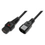 MicroConnect Cable de alimentación IEC Lock C13 a C14 negro 2m