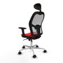 PIQUERAS Y CRESPO Silla de oficina Jorquera con mecanismo Sincro Rojo y Gris