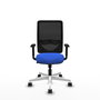 PIQUERAS Y CRESPO Silla de oficina Zulema con mecanismo Sincro, Azul y Negro