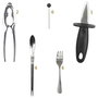 Home Deco Factory Juego De 22 Piezas Marisco Inoxidable - Cuchillo Ostras, Tenedores Ostras, Pinzas Crustáceos y Pinchos