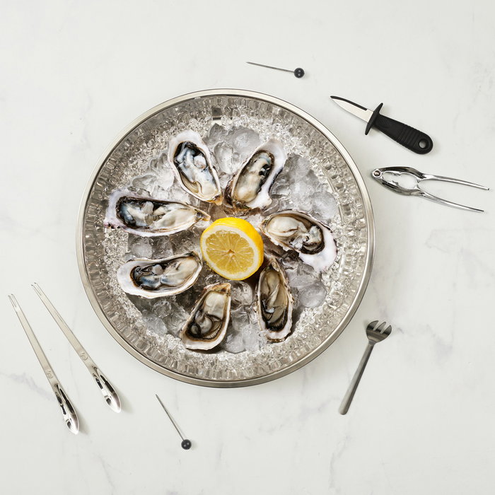 Home Deco Factory Juego De 22 Piezas Marisco Inoxidable - Cuchillo Ostras, Tenedores Ostras, Pinzas Crustáceos y Pinchos