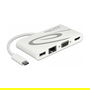 DeLOCK Docking Station USB-C 3.1 con Puerto HDMI 4K 30 Hz, Puerto VGA, Puerto LAN y Carga USB PD