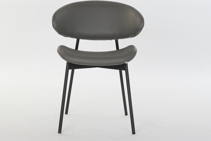 DKD Home Decor Silla Loft Gris 57 x 77 x 57 cm (2 Unidades) Metal Pu