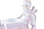 DKD Home Decor Figura Navidad Fantasia Portavela Resina Rosa Blanco 6.5 x 10 x 12 cm