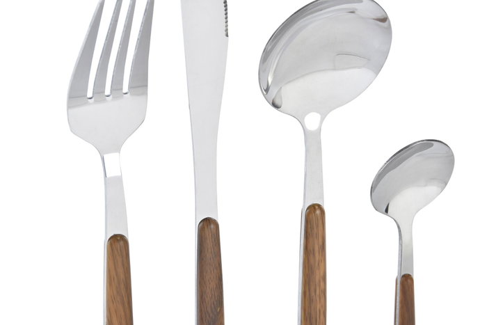 DKD Home Decor Set de Cubertería 16 Piezas Inox ABS Plateado DKD Home Decor Set de Cubertería 16 Piezas Inox ABS Plateado