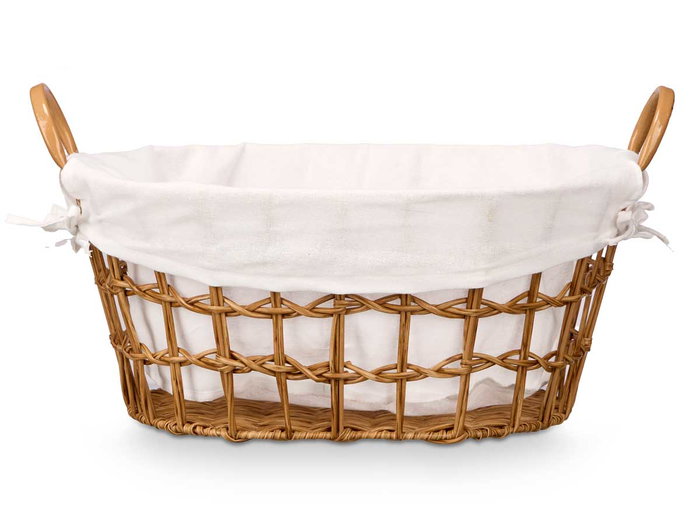 Kipit Cesto Ovalado Asas Natural Pequeño 52x26x35 cm (Set de 12)