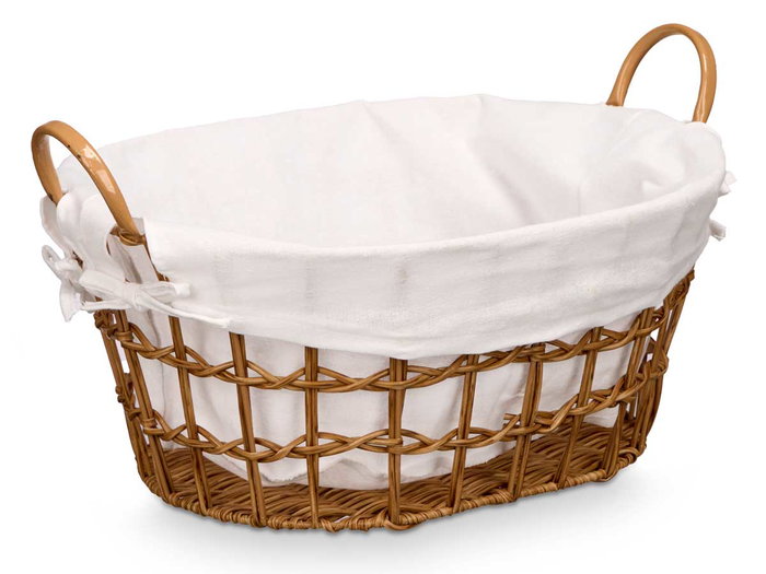 Kipit Cesto Ovalado Asas Natural Pequeño 52x26x35 cm (Set de 12)