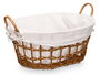Kipit Cesto Ovalado Asas Natural Pequeño 52x26x35 cm (Set de 12)