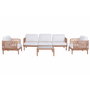 DKD Home Decor Set de Sofá de 4 Piezas Terracota Repelente al Agua