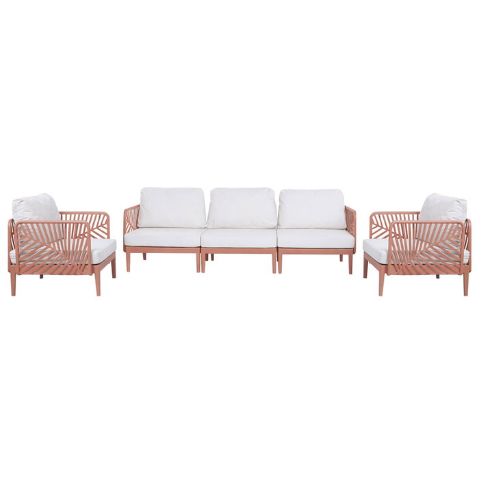 DKD Home Decor Set de Sofá de 4 Piezas Terracota Repelente al Agua