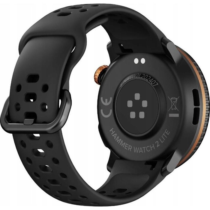 Hammer Watch 2 Lite - Reloj Inteligente con Pantalla AMOLED 1.43", Resistente al Agua 3 ATM, Más de 60 Modos Deportivos, Pulsómetro, Color Negro