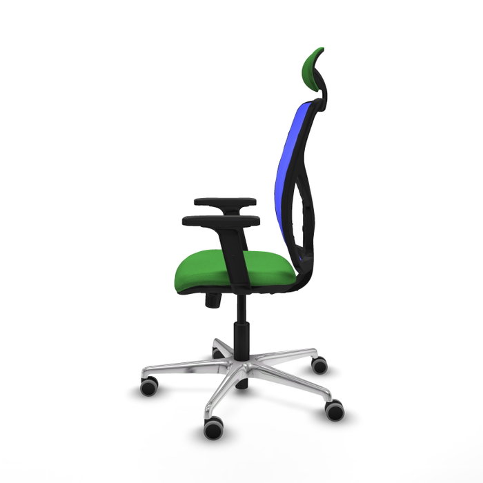 PIQUERAS Y CRESPO Silla de oficina Motilla con mecanismo Sincro, Tela Verde y Malla Azul PIQUERAS Y CRESPO Silla de oficina Motilla con mecanismo Sincro, Tela Verde y Malla Azul