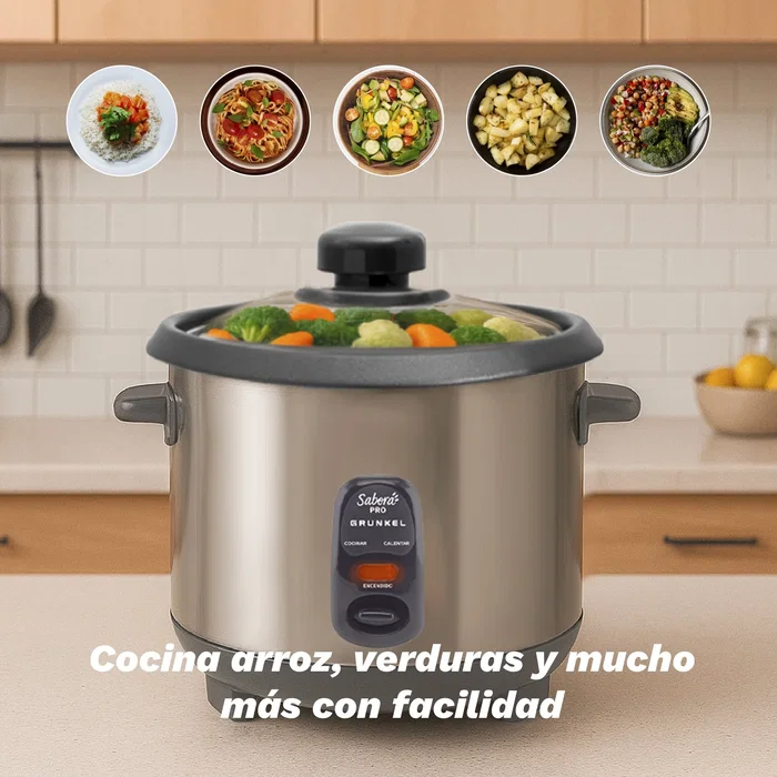 Grunkel Arrocera RC-28L de 2,8 L, 1000 W, Gris oscuro