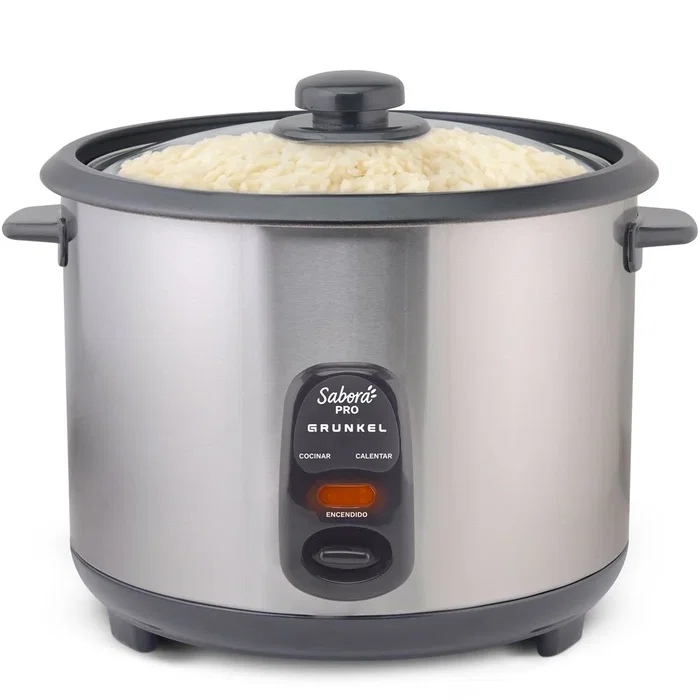 Grunkel RC-28L Arrocera 2.8 Litros 1000W Acero Inoxidable con Función Mantener Caliente y Cubeta Antiadherente Extraíble