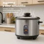 Grunkel RC-28L Arrocera 2.8 Litros 1000W Acero Inoxidable con Función Mantener Caliente y Cubeta Antiadherente Extraíble