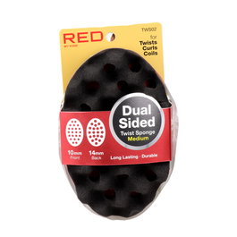 Red Kiss Esponja Para El Cabello Twist Sponge Medium Doble Cara