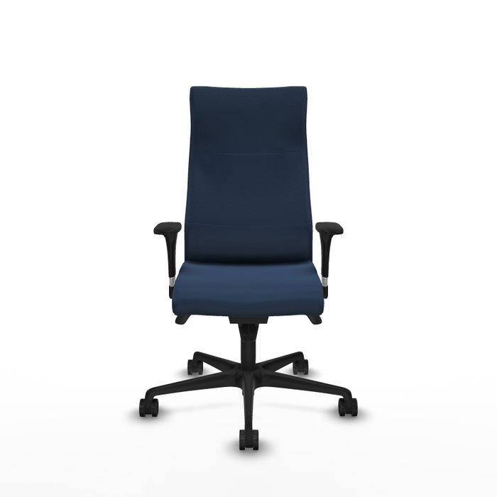 PIQUERAS Y CRESPO Sillón Albacete con Mecanismo Sincro y Similpiel Azul Marino