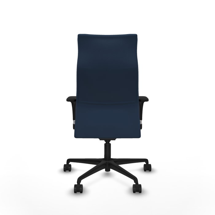 PIQUERAS Y CRESPO Sillón Albacete con Mecanismo Sincro y Similpiel Azul Marino