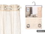 Cortina Beige Transparente Giftdecor 34x3x27cm | 140x260cm (Set de 6)