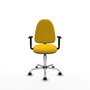 PIQUERAS Y CRESPO Silla de oficina Aýna Amarillo con Brazos 1D