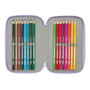 Safta Estuche Escolar Kuromi Triple Cremallera 37 Piezas