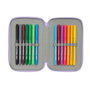 Safta Estuche Escolar Kuromi Triple Cremallera 37 Piezas