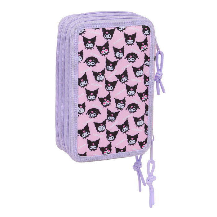 Safta Estuche Escolar Kuromi Triple Cremallera 37 Piezas