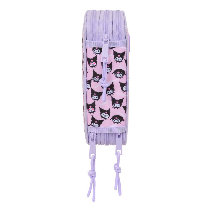Safta Estuche Escolar Kuromi Triple Cremallera 37 Piezas