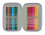 Safta Plumier Triple Estuche Escolar con 37 Piezas, Capacidad 12.5 x 19.5 x 5.5 cm, Para Material de Oficina y Papelería