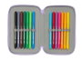 Safta Plumier Triple Estuche Escolar con 37 Piezas, Capacidad 12.5 x 19.5 x 5.5 cm, Para Material de Oficina y Papelería