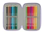 Safta Plumier Escolar Kuromi Triple Cremallera 37 Piezas, Dimensiones 195x125x55 mm