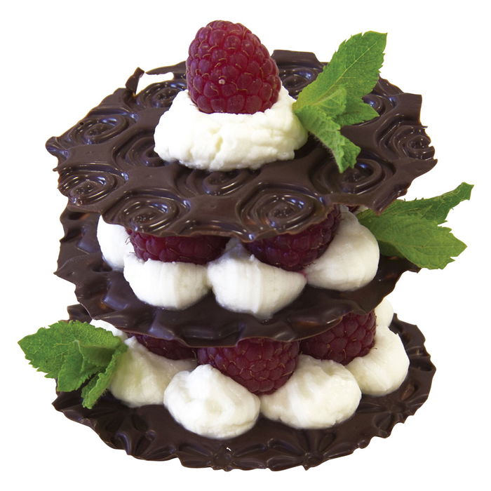 Lily Cook Juego de 3 Hojas Molde Chocolate Espiral Estrella Flor Plástico 22x14 cm