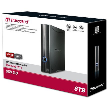 Transcend Disco Duro Externo StoreJet T3 8TB 3.5 pulgadas HDD Transcend Disco Duro Externo StoreJet T3 8TB 3.5 pulgadas HDD