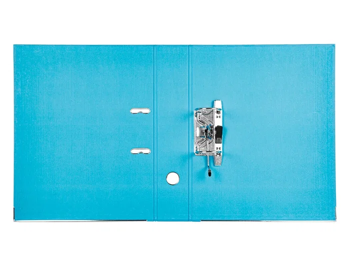 Liderpapel Archivador de Folio con 2 Anillas y Mecanismo de Palanca de 52mm, Celeste