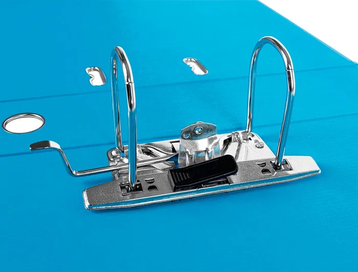 Liderpapel Archivador de Folio con 2 Anillas y Mecanismo de Palanca de 52mm, Celeste