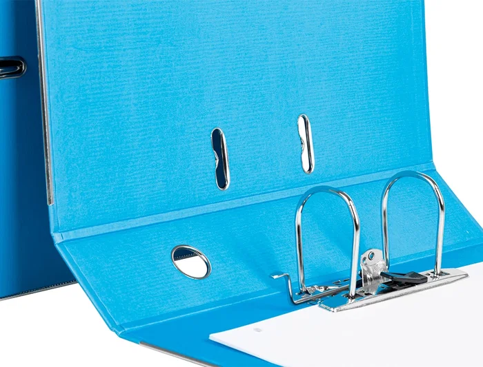 Liderpapel Archivador de Folio con 2 Anillas y Mecanismo de Palanca de 52mm, Celeste