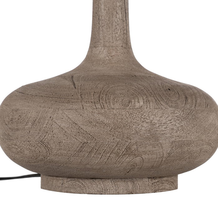 Base Lámpara Mesa Marrón Madera de Mango 30 X 30 X 47 cm