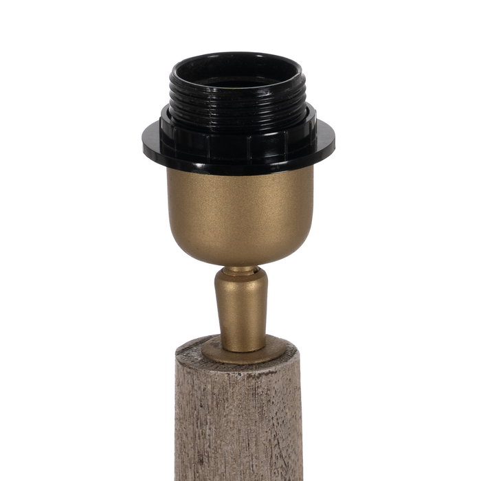 Base Lámpara Mesa Marrón Madera de Mango 30 X 30 X 47 cm