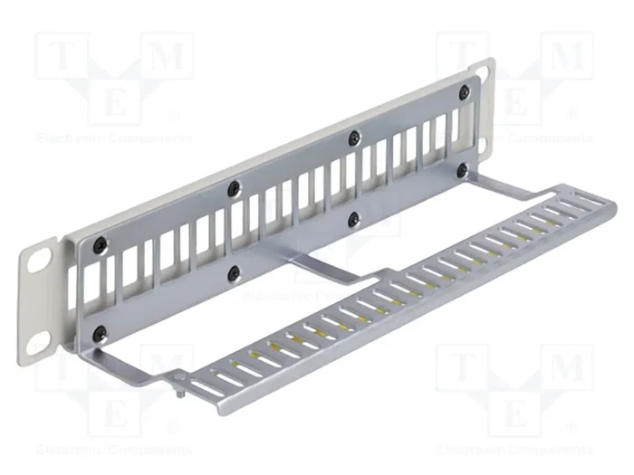 DeLOCK Panel de Conexión Keystone de 10″, 12 Puertos, 1U, Gris