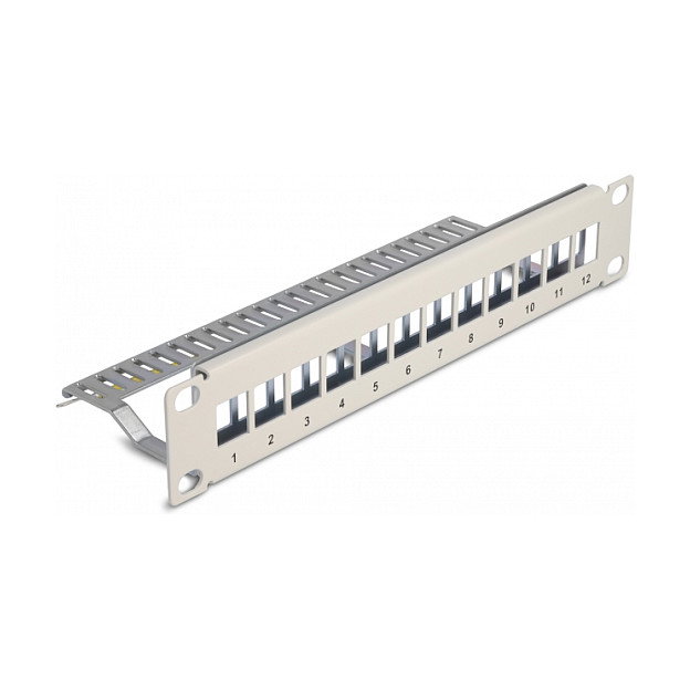 DeLOCK Panel de Conexión Keystone 10″ 12 Puertos con Alivio de Tensión 1U Gris DeLOCK Panel de Conexión Keystone 10″ 12 Puertos con Alivio de Tensión 1U Gris