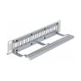 DeLOCK Panel de Conexión Keystone 10″ 12 Puertos con Alivio de Tensión 1U Gris