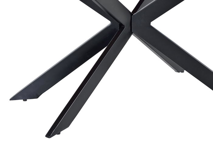 Giner y Colomer Mesa de Comedor Acacia Natural con Patas de Metal Negro 180 cm