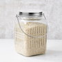 La Mediterranea Tarro de Vidrio con Tapa de Acero y Asa 1450ml